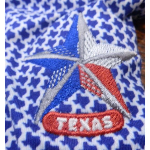 Rhoback Bud Light Blue Quarter Zip Pullover Texas Pattern Men's Size Medium - Picture 3 of 4